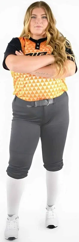 RIP-IT Revolution Women's Softball Pants (Curvy Fit) - Charcoal Gray-Dark / Ladies XL