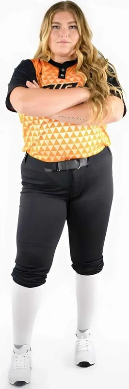 RIP-IT Revolution Women's Softball Pants (Curvy Fit) - Black Black / Ladies L