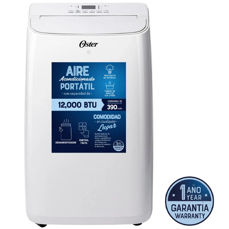 Aire Acondicionado Portátil OSTER OS-PACPOR1210FWE Blanco