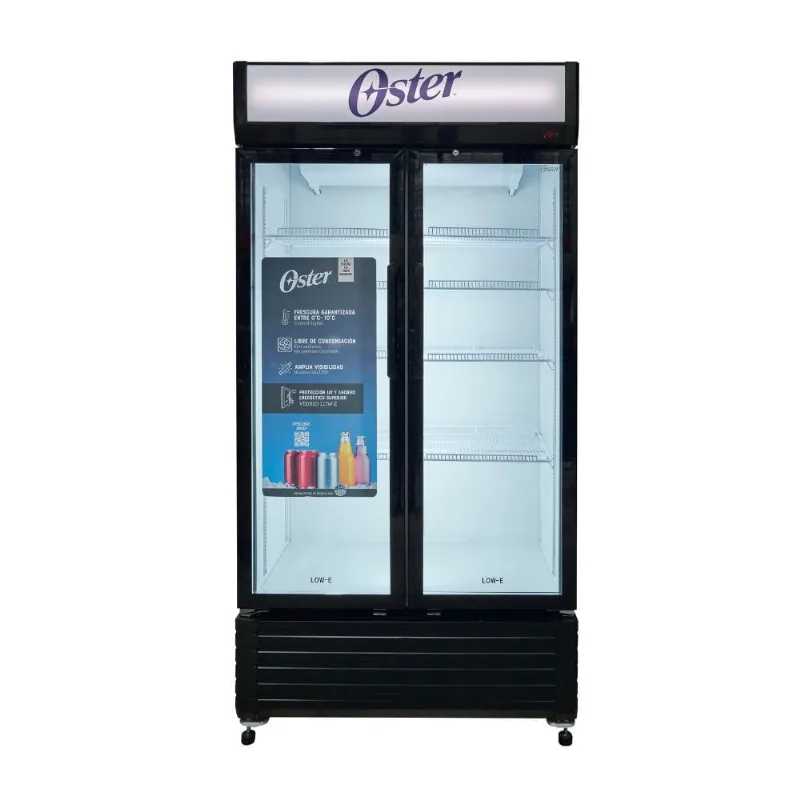 Vitrina Visicooler Oster 600L OSPVSCX610B 2 Puertas Negro