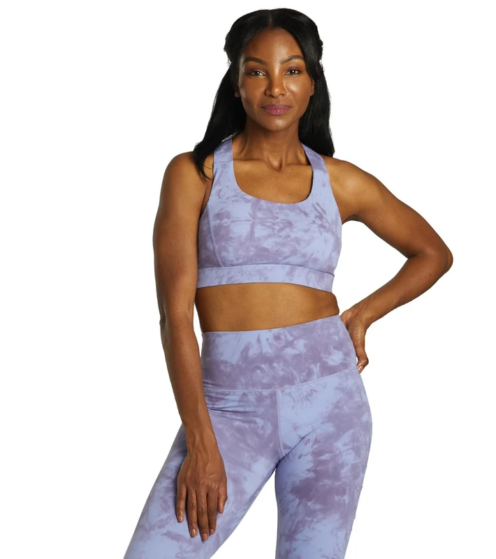 Glyder Full Force Yoga Sports Bra Lilac Tonal Dye / XS