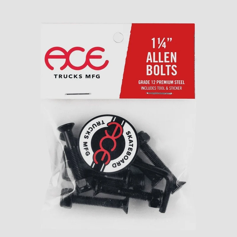 Ace Allen Truck Bolts Black 1 1/4" Length: 1.25 Inch / Black