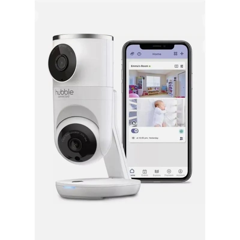 Babá Eletrônica Hubble Nursery Pal Dual Vision Camera Bbtrac