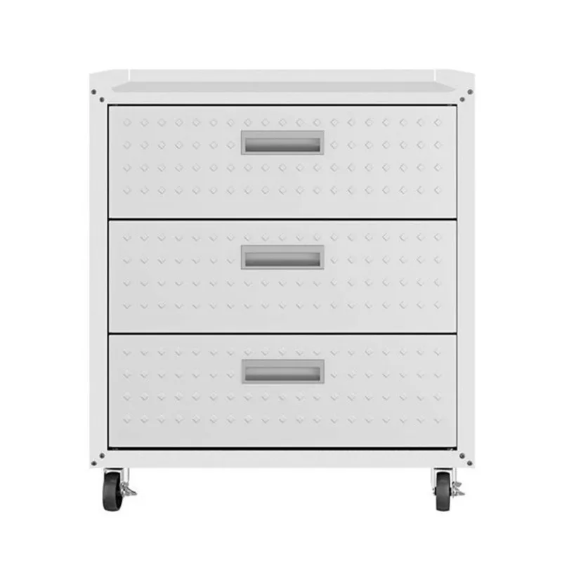 Manhattan Comfort Fortress 30.3-in W x 32.1-in H x 18.2-in D White Steel Freestanding Garage Cabinet