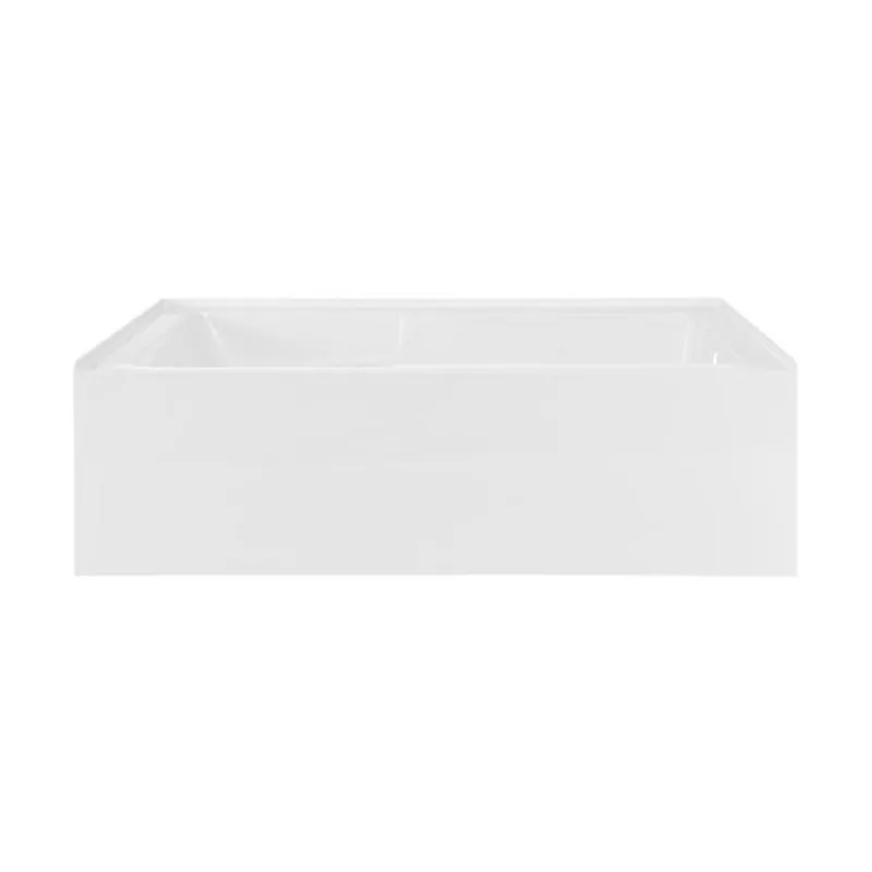 Swiss Madison Voltaire Alcove Bathtub with Apron, Armrest and Right Drain 72 x 36-in