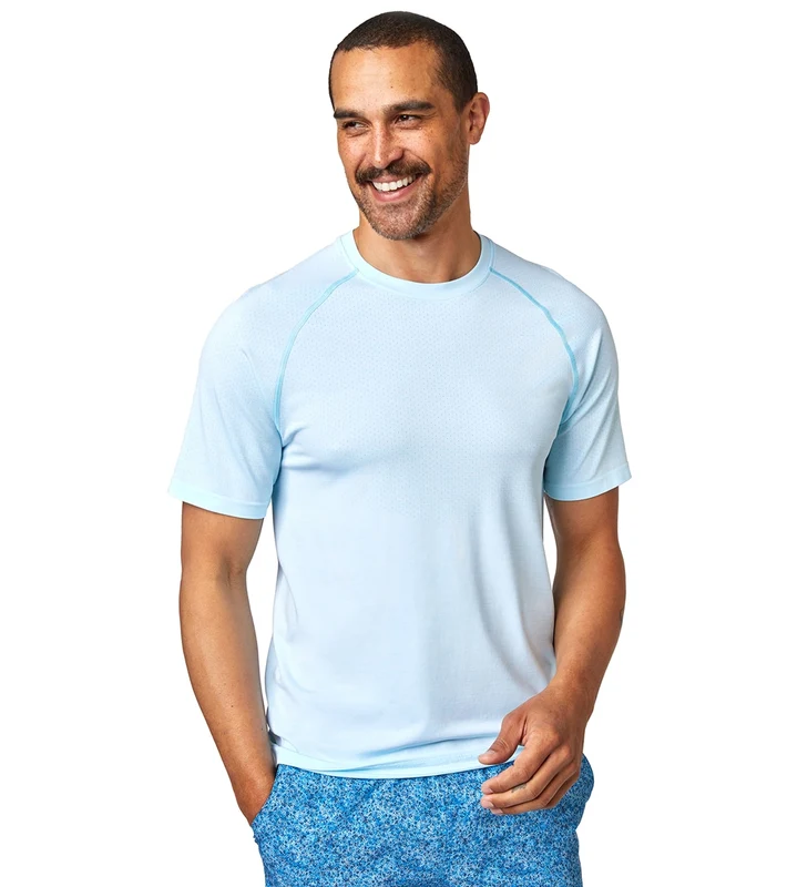 Rhone Reign Tech Short Sleeve Castaway Heather / S