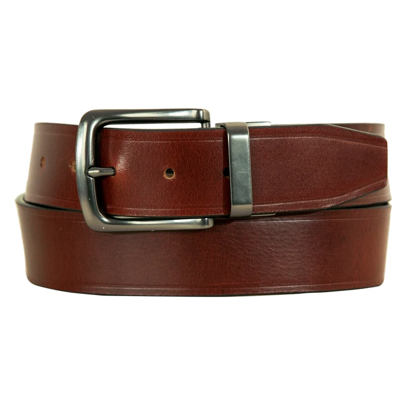 Men's Smooth Leather Reversible Belt L / BROWN/TAN
