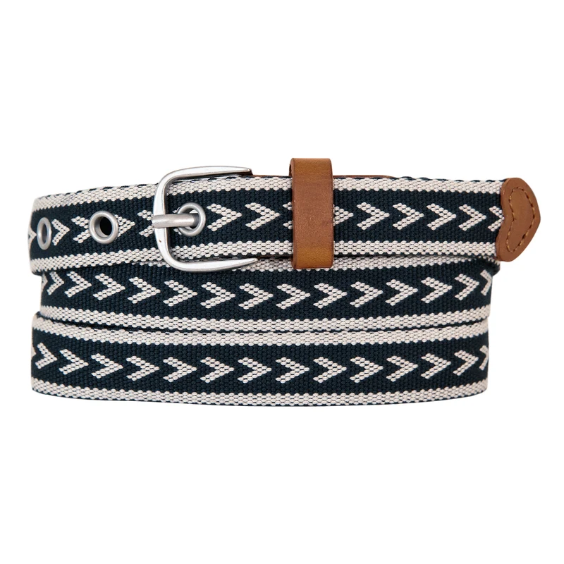 Women's Cascade Woven Belt With Metal Buckle XS / Navy