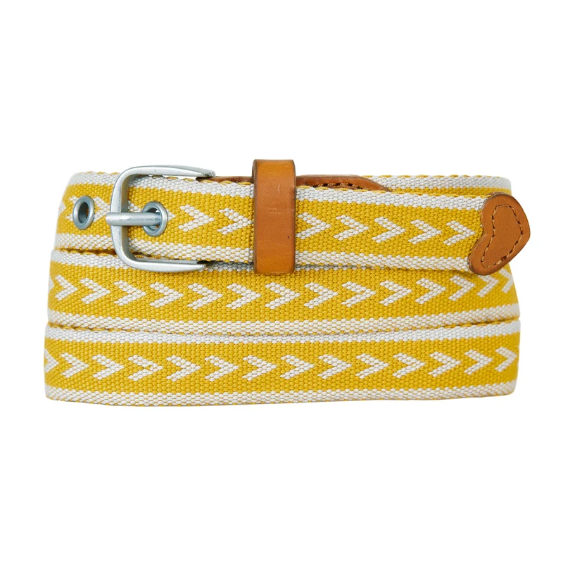 Women's Cascade Woven Belt With Metal Buckle XXL / Dark Marigold