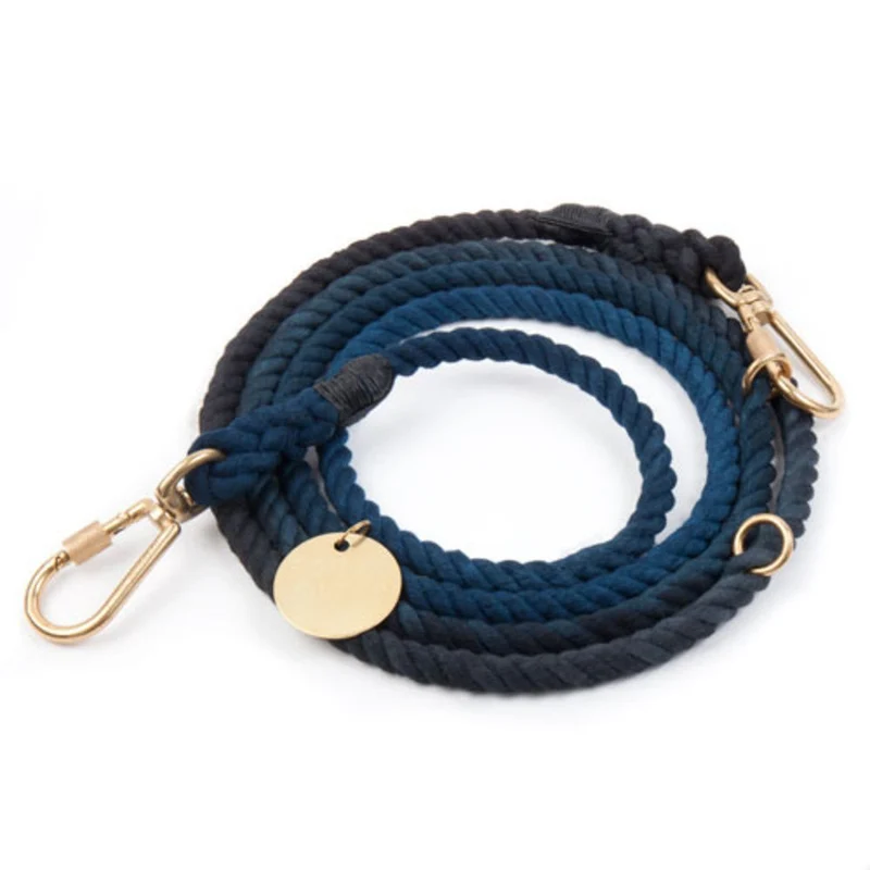 Adjustable Cotton Rope Dog Leash Manhattan Ombre S