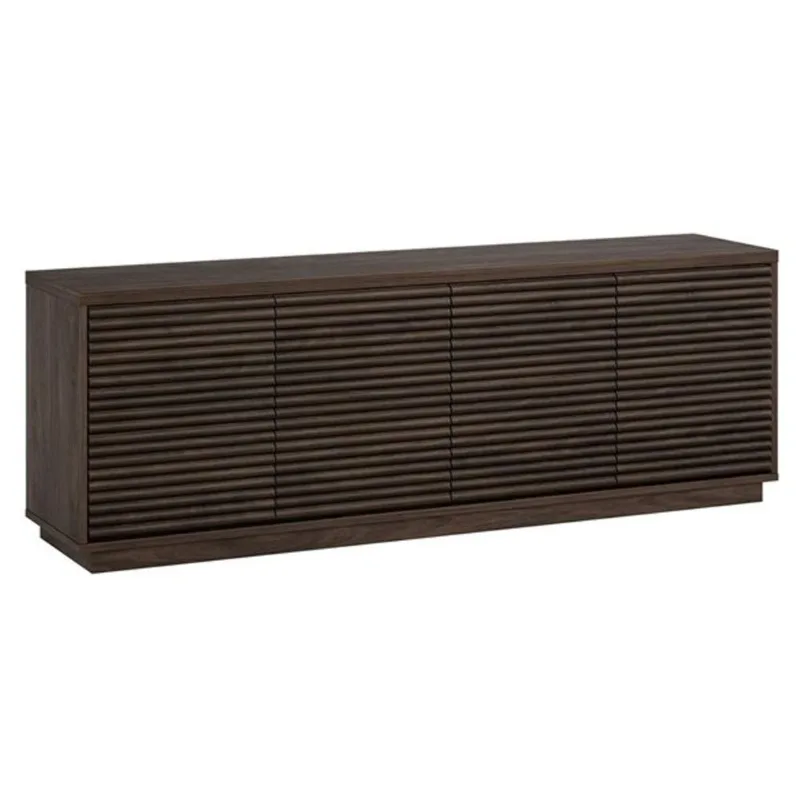 Hailey Home Tullis Rectangular TV Stand for TV's up to 78-in - Alder Brown