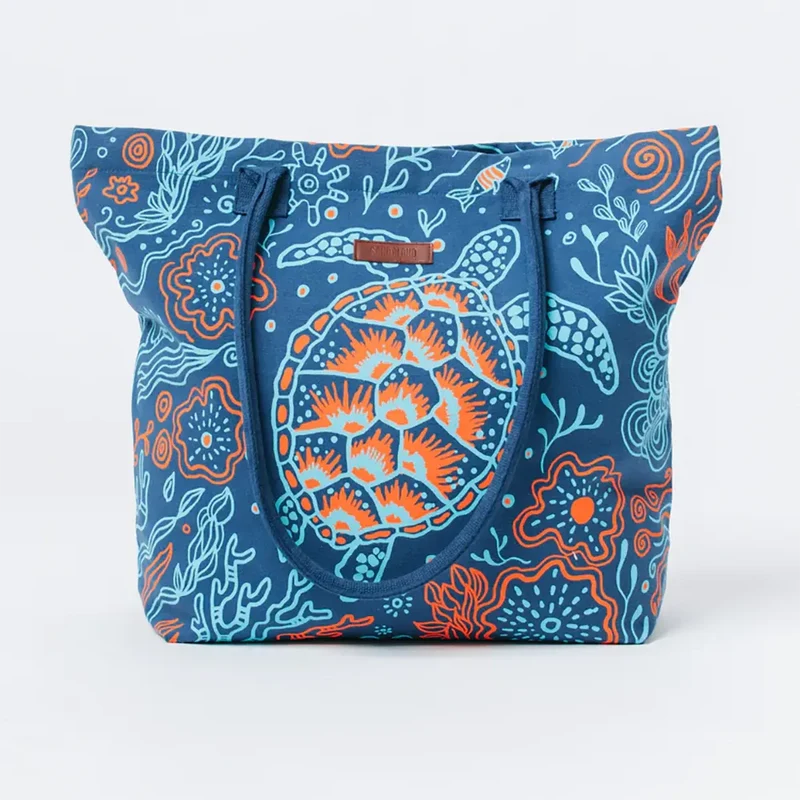 Sand Cloud Beach Tote REEF TURTLES / OS