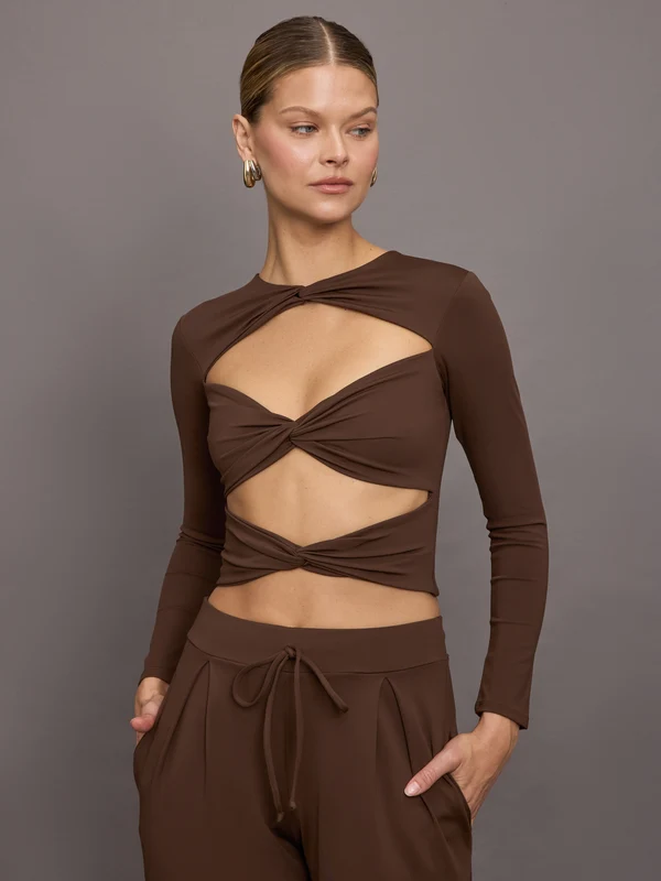 Lauren Top - Dark Chocolate Dark Chocolate / M