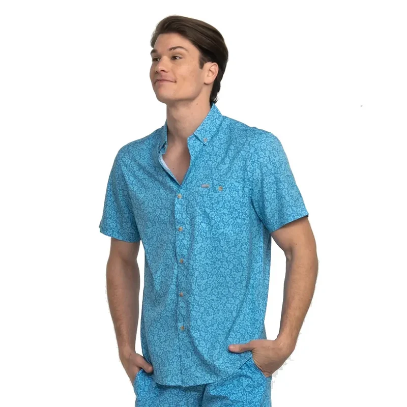Southern Shirt Men's Blue Blooms Baja Shirt BLUE BLOOMS / LARG
