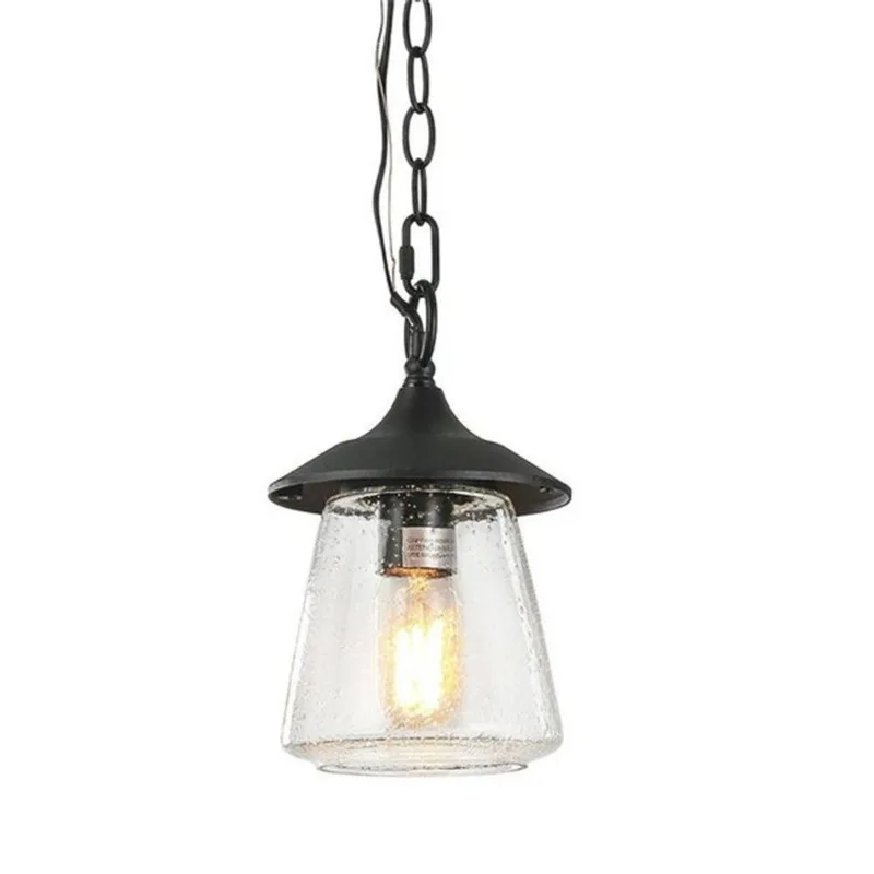 LNC Sabrina 6-in W Matte Black Hardwired Outdoor Flush Mount Light