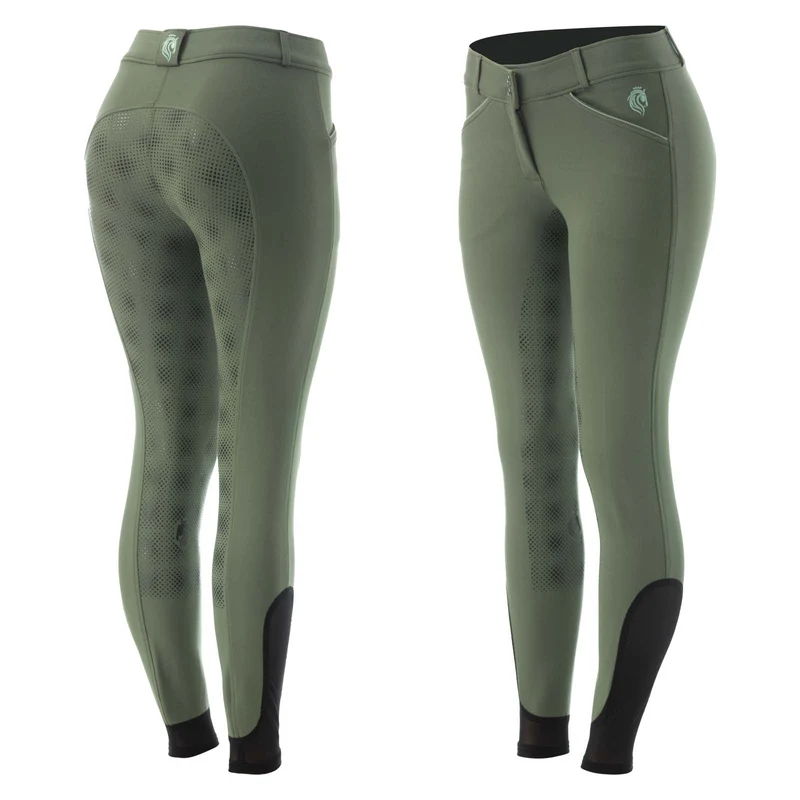Equinavia Astrid Ladies Silicone Full Seat Breeches Agave Green/Green / 36