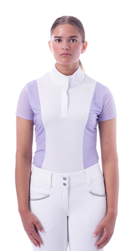 Equinavia Martha Ladies Short Sleeved Show Shirt Lavender / 1X-Large