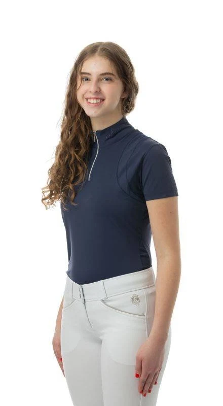 Equinavia Selma Ladies Short Sleeve Sun Shirt Navy / X-Small