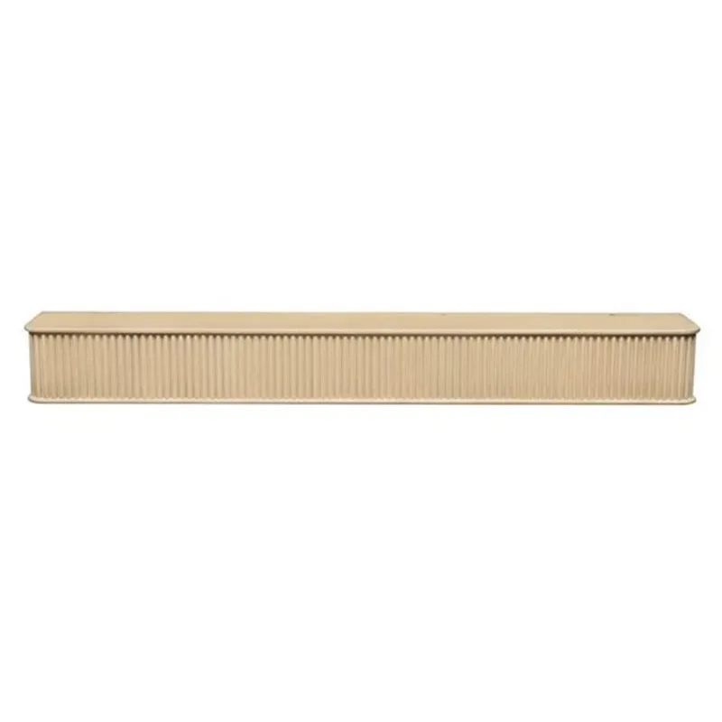 Dogberry Collections 48 W x 6.25 D x 5.5-in H Chestnut Fluted Wood Rustic Mantel Shelf