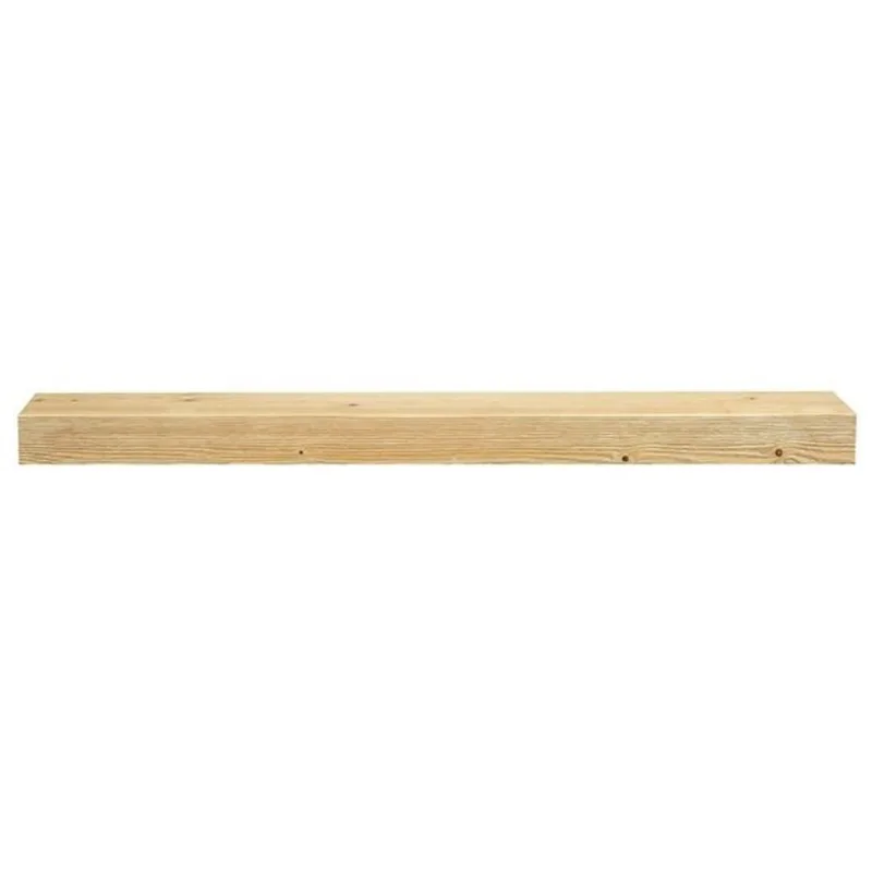 Dogberry Collections 48 W x 7 D x 3-in H Natural Finish Textured Floating Rustic Timber Shelf