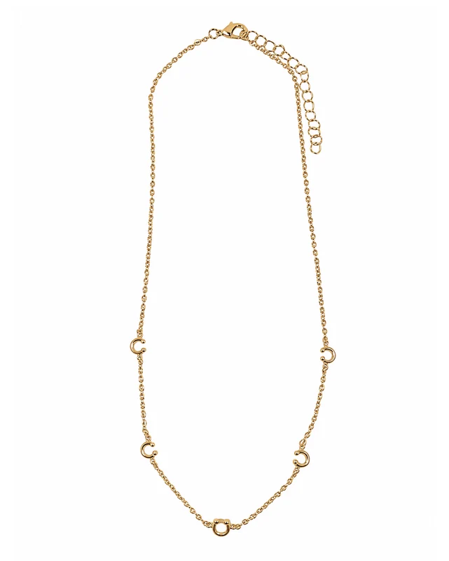 Women's 18K Gold Plated Horseshoe Charm Necklace - Wc-N37G Yellow Gold / O/S