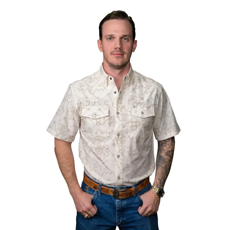 Ferrell Men's The Carson Short Sleeve Shirt WHITE / LARG
