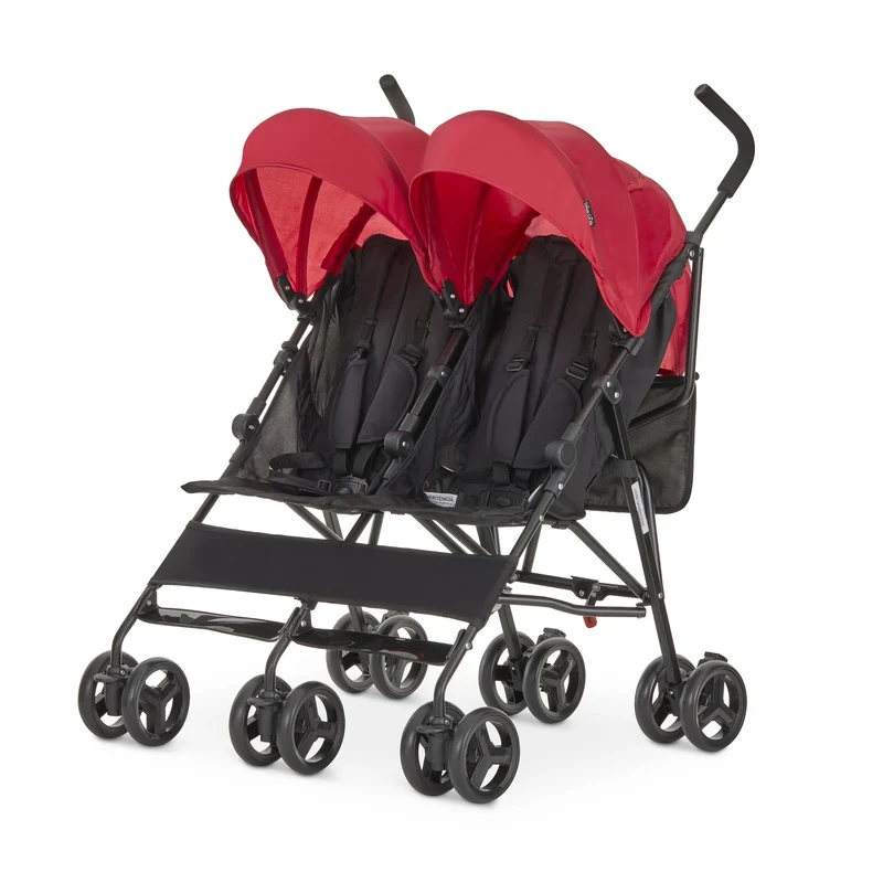 Twin Venture Umbrella Stroller in Red with Multi Backrest Positions - Red Open Box