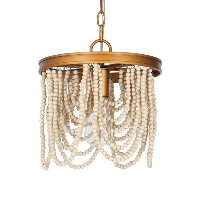 Uolfin 1-Light Pendant Light with Off-White Fabric Cylinder Shade - 85-in H