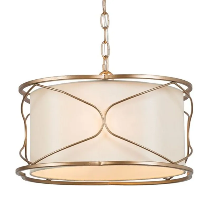 Uolfin Chandelier 3 -Light Modern/Contemporary Cage - Matte Gold