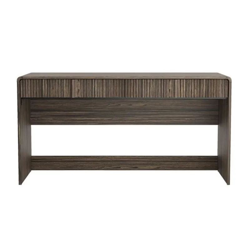 Manhattan Comfort Novara Jacobean Walnut 60-in 2-Drawer Writing Desk