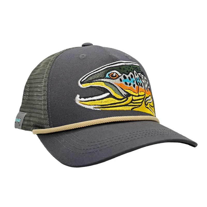 Rep Your Water Trutta Predator 5 Panel Hat Gray / Green