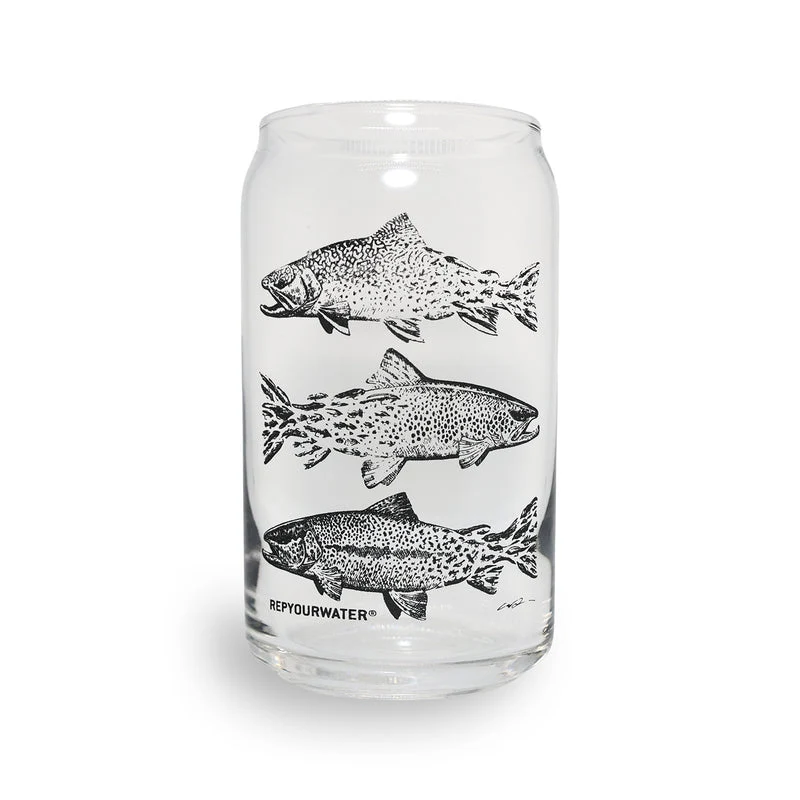 Rep Your Water Three Snacks Beer Can Glass