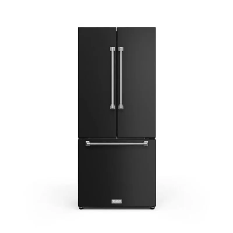 Thor Kitchen Gordon Ramsay 30-in French Door Refrigerator with Ice Maker - Black/Stainless steel