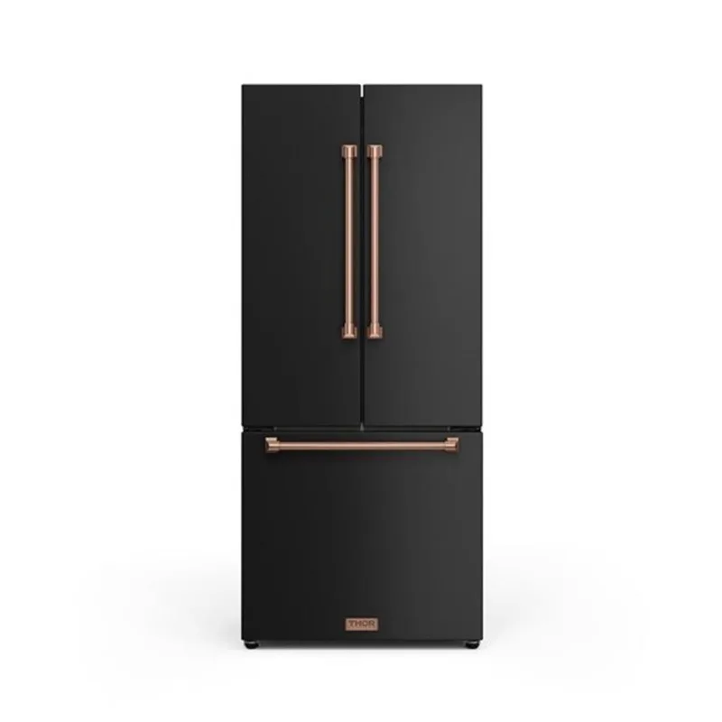 Thor Kitchen Gordon Ramsay 30-in French Door Refrigerator with Ice Maker - Black/Rose Gold