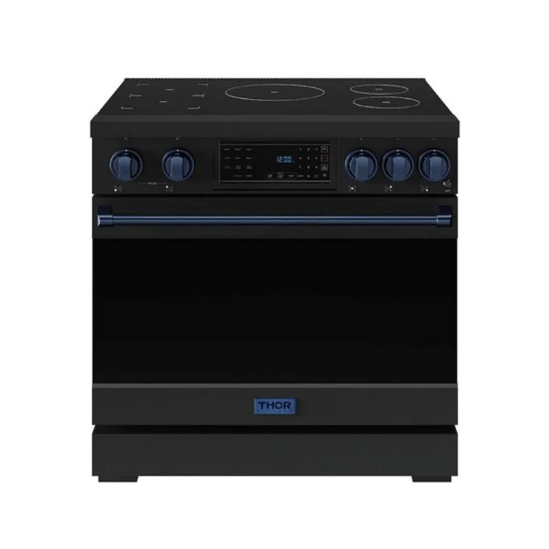 Thor Kitchen Gordon Ramsay 36-in Professional Induction Range with Tilt Touch Panel - Black and Blue