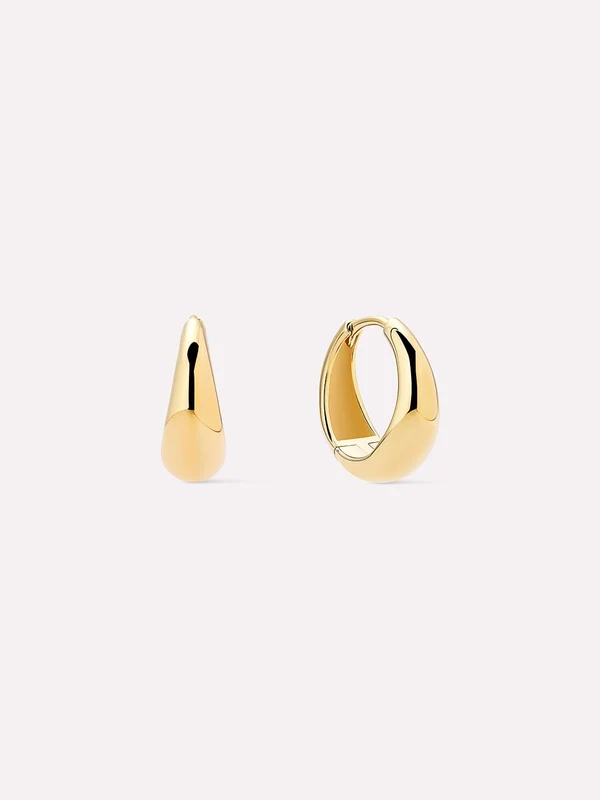 Small Gold Hoop Earrings - Nate Medium