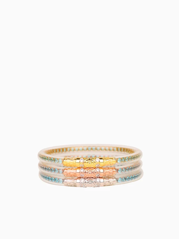 Three Queens All Weather Bangles (AWB) - Aqua Aqua / S