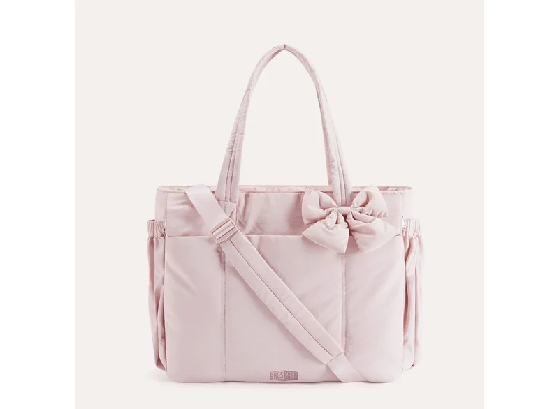 Bagsmart Lightweight Messenger & Laptop Bag Crush 26L Tote- Pink Open Box