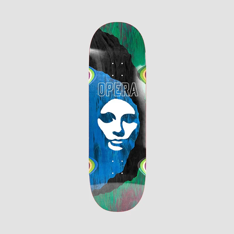 Opera Triple Torn Big Mask Ex7 Skateboard Deck Blue/Black/Green - 10" 10.00 Inches / Blue/Black/Green
