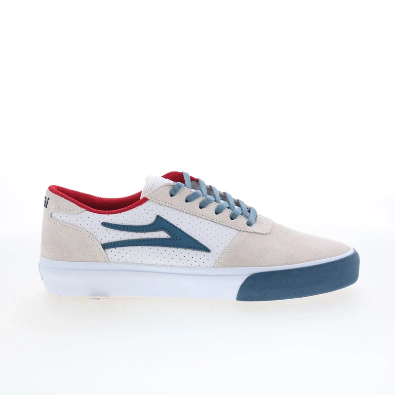 Lakai Manchester Mens White Suede Lace Up Skate Inspired Sneakers Shoes 9.5