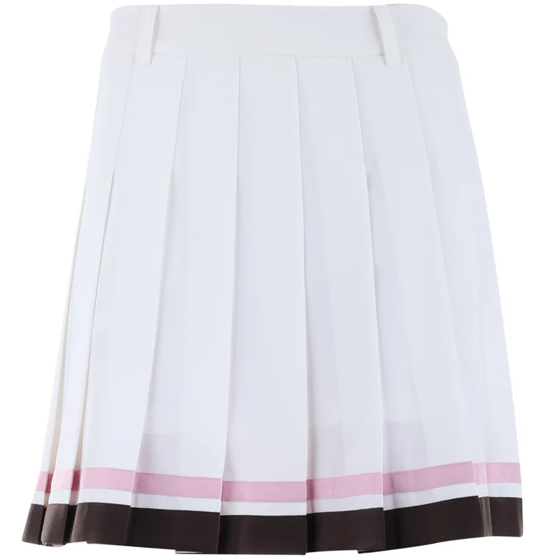 Women's Color Tipping Pleats Skort White / 26