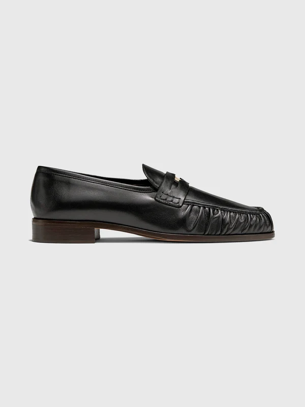 Emme Parsons Women's Girona Penny Loafer 38.5 / BLACK KIDSKIN