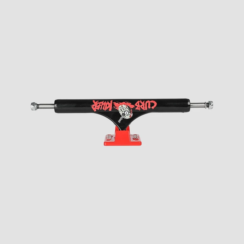 Slappy ST1 Curb Killer II Hollow Inverted Kingpin Skateboard Trucks 1 Pair Black/Red - 10.5" 10.50 Inches