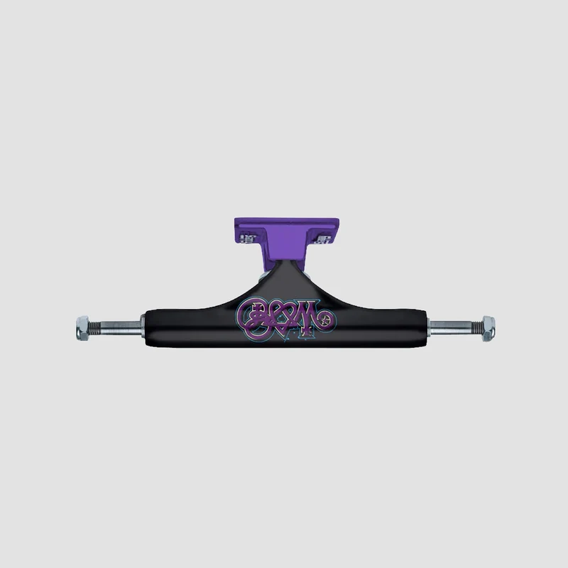 Slappy ST1 x Bam Hollow Skateboard Trucks 1 Pair Black/Purple - 8.5" 8.50 Inches