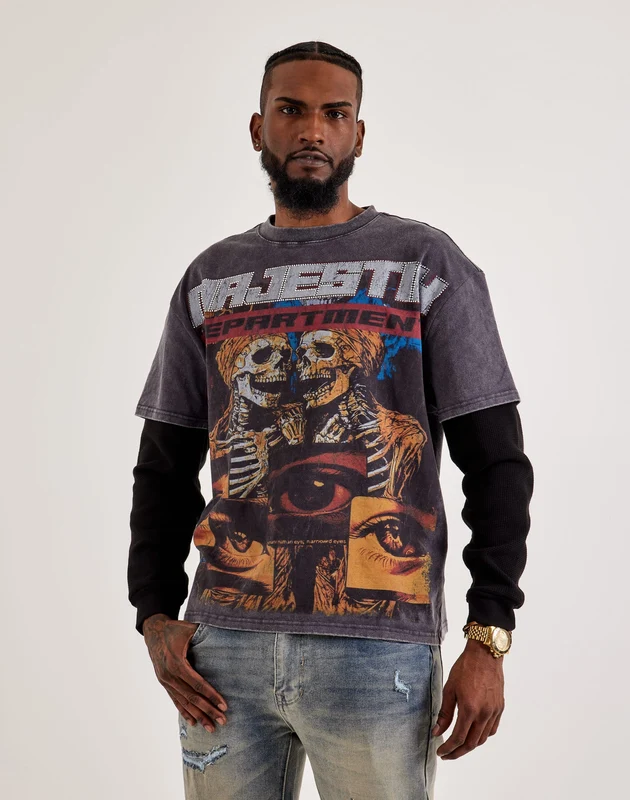 NEXT STAGE FASHION INC Skeleton Eye Graphic Tee SM