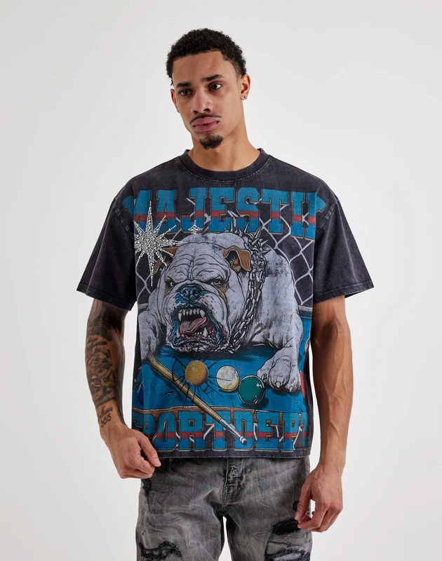 Majestik Bulldog Graphic Tee MED