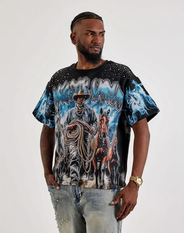 Majestik Never Run Out Tapestry Tee 2XLG