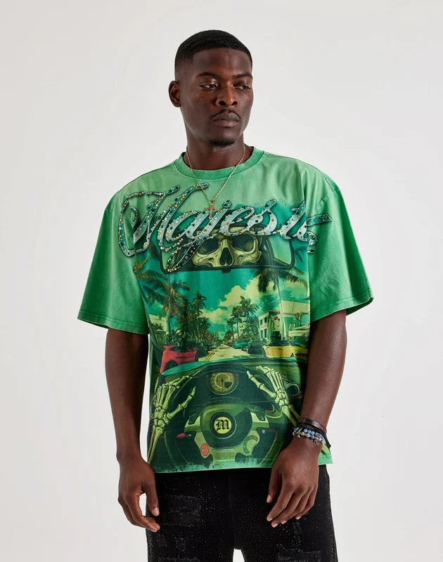 Majestik Drivers View Short Sleeve Tee XLG