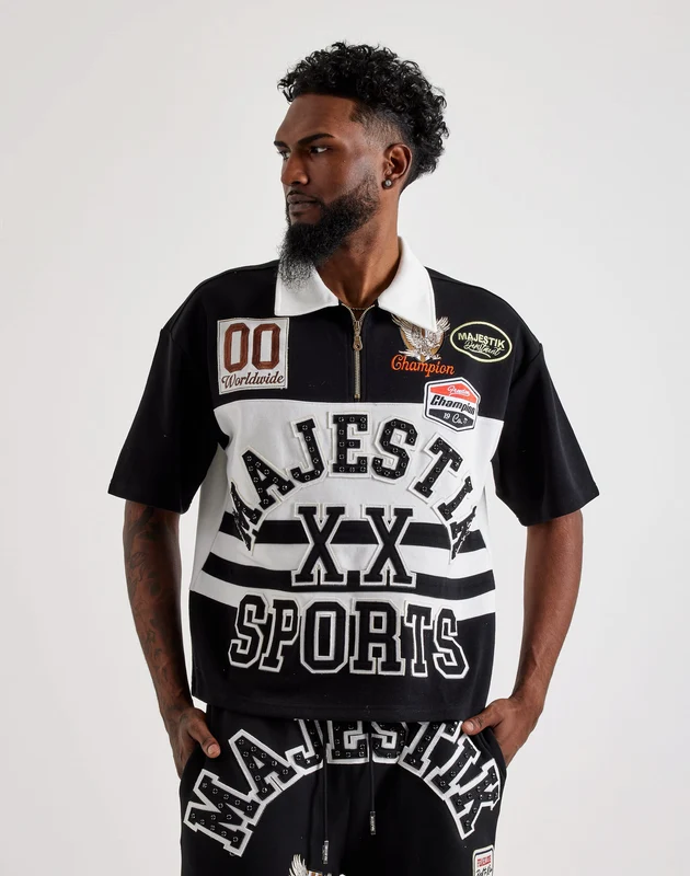 Majestik Patch Rugby Polo Shirt 2XLG