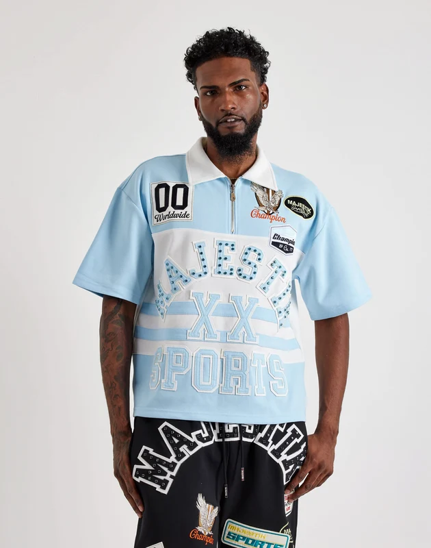 Majestik Patch Rugby Polo Shirt 2XLG